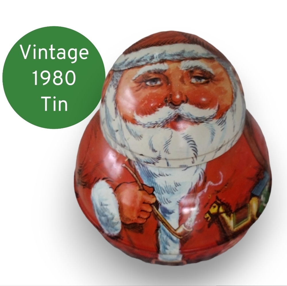 Vintage 1980 Santa Cheinco Tin